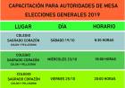 Capacitación para Autoridades de Mesa