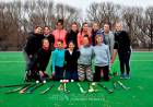 Primera práctica en la cancha de hockey recientemente terminada