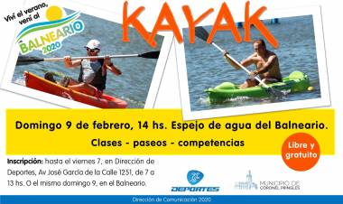 Kayak en el Balneario