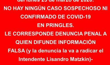 El Intendente Lisandro Matzkin denunciará la publicación de denuncias falsas