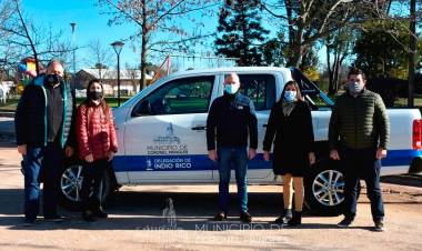 "Es la primera vez que hay una camioneta 0 Km para la Delegación"