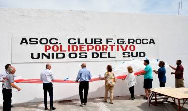 Quedó inaugurado el Polideportivo "Unidos del Sud" del Barrio Roca
