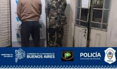 Secuestro de arma y detención