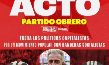 Heredia y Castillo estarán en un acto del Partido Obrero de la Sexta