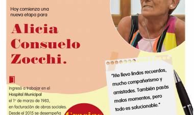 Hoy comienza una nueva etapa Alicia Consuelo Zocchi