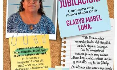 Hoy comienza una nueva etapa para Gladys Mabel Luna