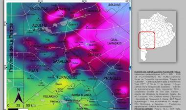 Cartografía de precipitación 2023. Sudoeste bonaerense