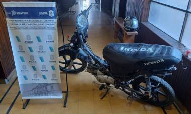Policial: Hallan una motocicleta y hay un imputado por el hecho