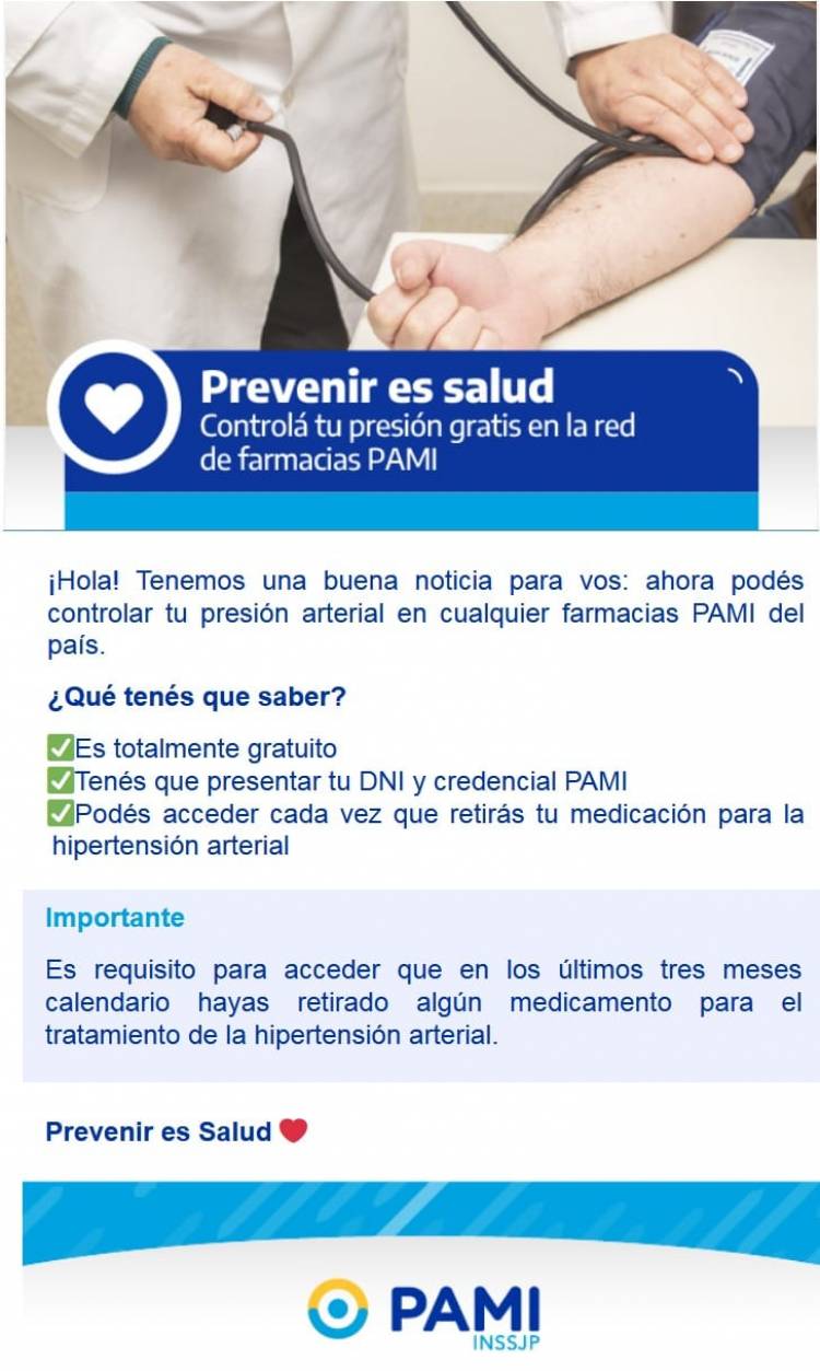 Una buena noticia para los afiliados de PAMI