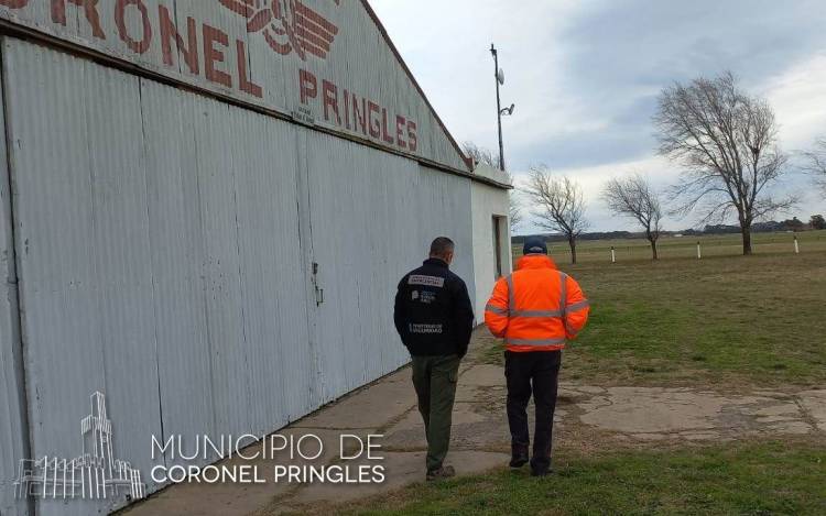 Realizan un relevamiento en el Aeroclub de Pringles