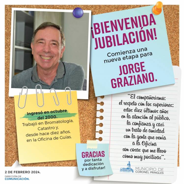 Hoy comienza una nueva etapa para Jorge Graziano
