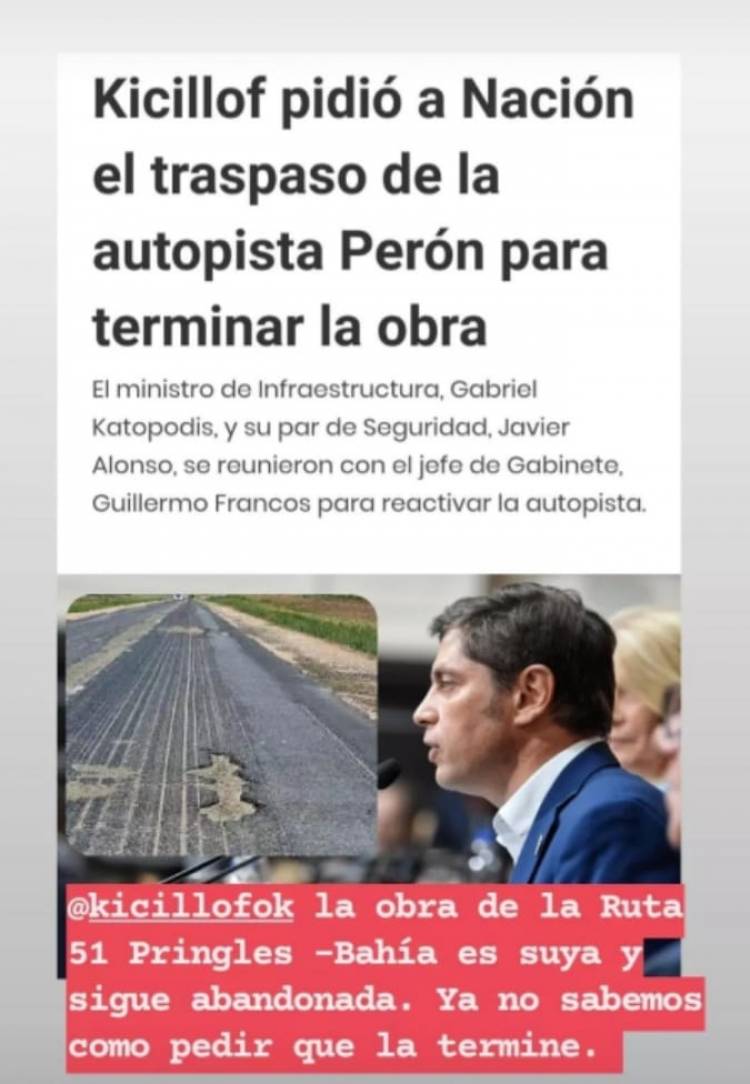El radicalismo pringlense cuestionó a Kicillof por la Ruta 51