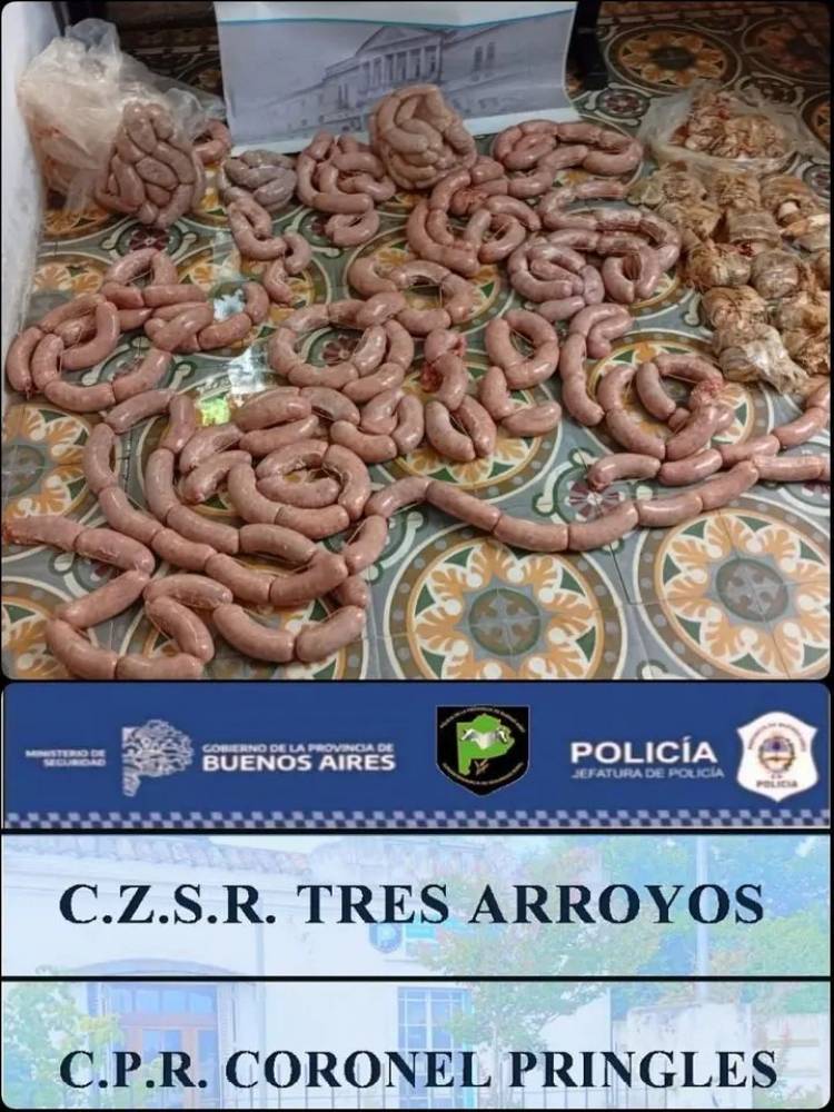 Decomiso de gran cantidad de embutidos y arrollados de pollo en mal estado