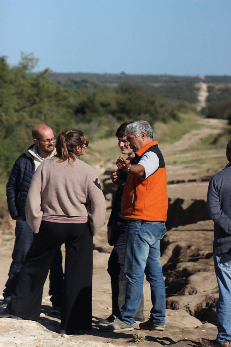La senadora Neumann Losada recorrió la obra de la RN 35 y pidió acelerar su reparación