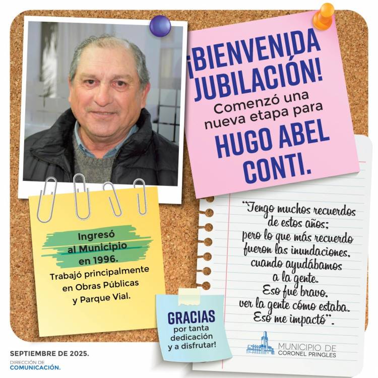 Comienza una nueva etapa para Hugo Abel Conti