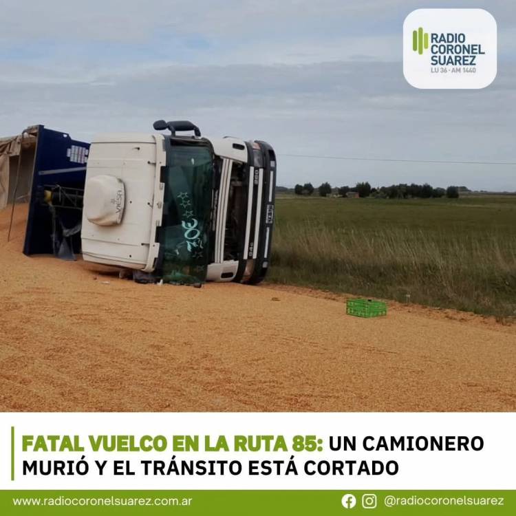 Fatal vuelco en la Ruta 85