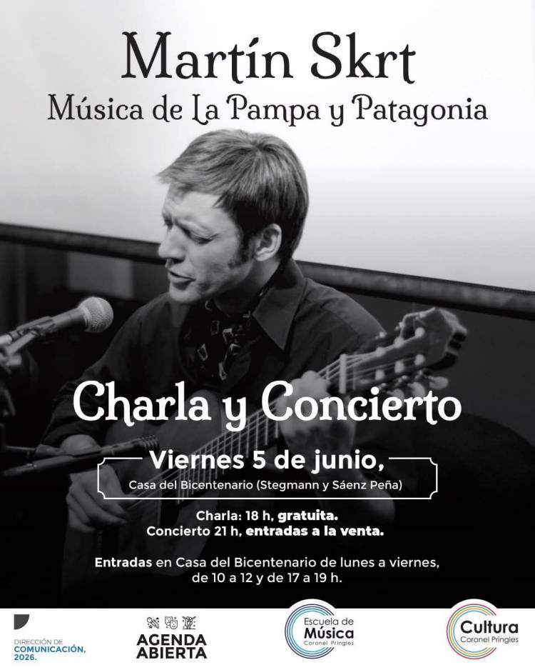 Agenda Abierta presenta a Martín Skrt en Música de La Pampa y la Patagonia